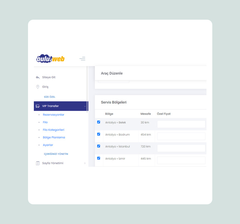 Araç Yönetimi ve Fiyatlandırma